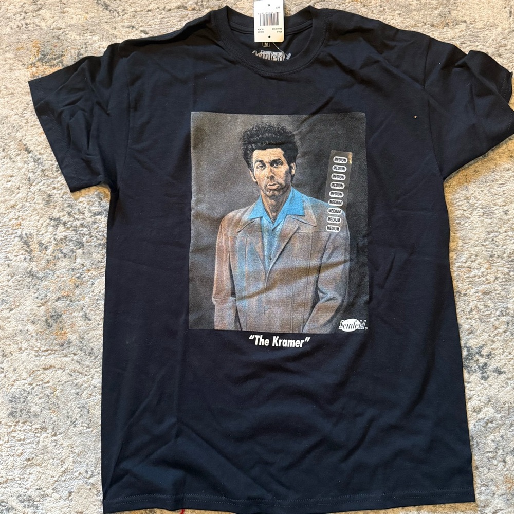 Seinfeld "The Kramer" Portrait T-Shirt Size Cotton Medium NWT
